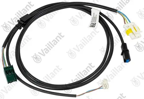 Vaillant Kabel mit mehreren Anschlüssen und unterschiedlichen Farbdrähten, geeignet für den Anschluss an Heizsysteme.